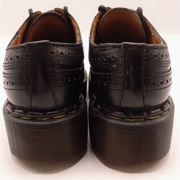 Dr. Martens 90s Vintage Brogue Platform Wingtip Steel Toe Black Womens Size 6 - Picture 8 of 11